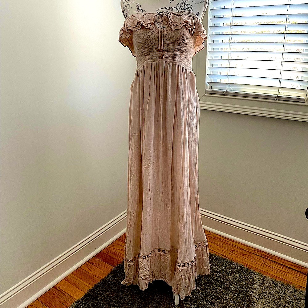 Strapless maxi dress